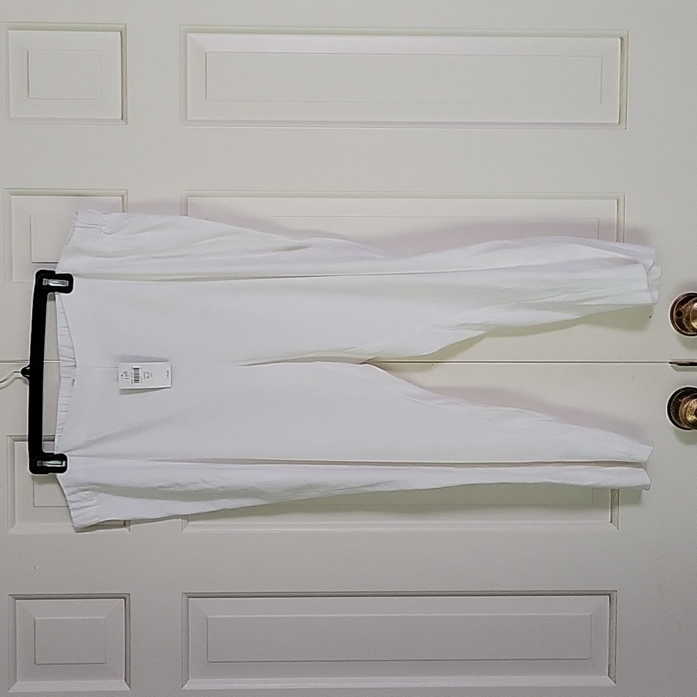 J. Jill white linen blend stretch pants cropped sz xlp Clean Girl